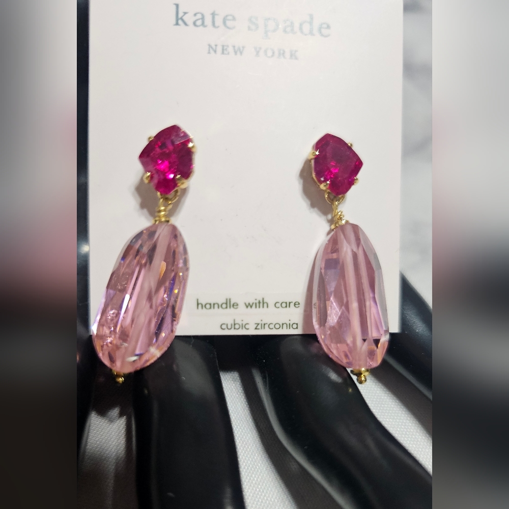 Kate Spade Gold-Tone Multicolor Treasure Trove Drop Earrings - Picture 2 of 5